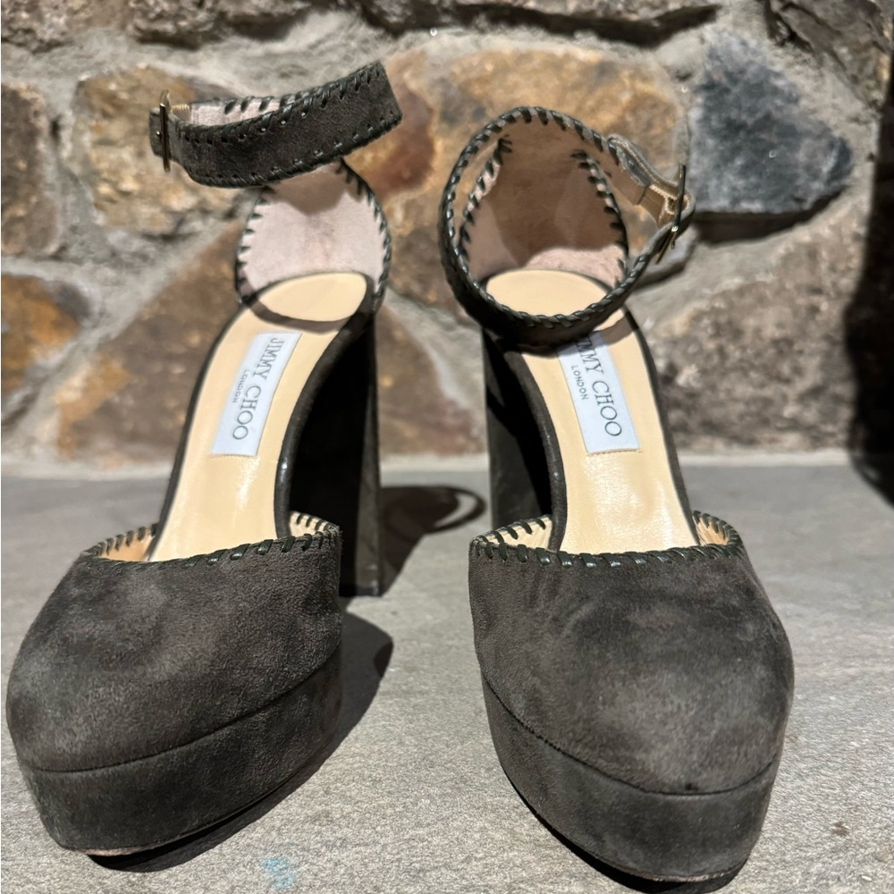 Jimmy Choo suede platform size 8.5